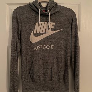 Womens Nike Light Heather Gray Hoodie Size Small